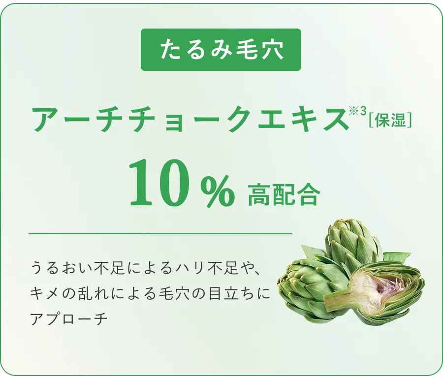 たるみ毛穴 アーチチョークエキス10%高配合