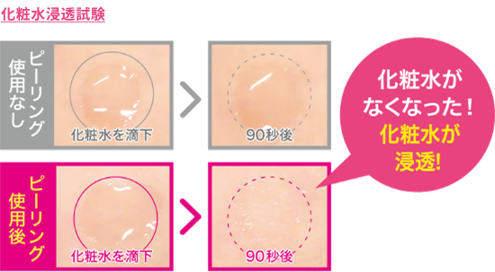 化粧水浸透試験