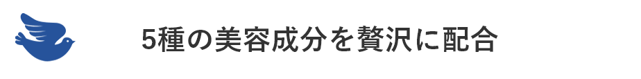 ５種の美容成分を贅沢に配合