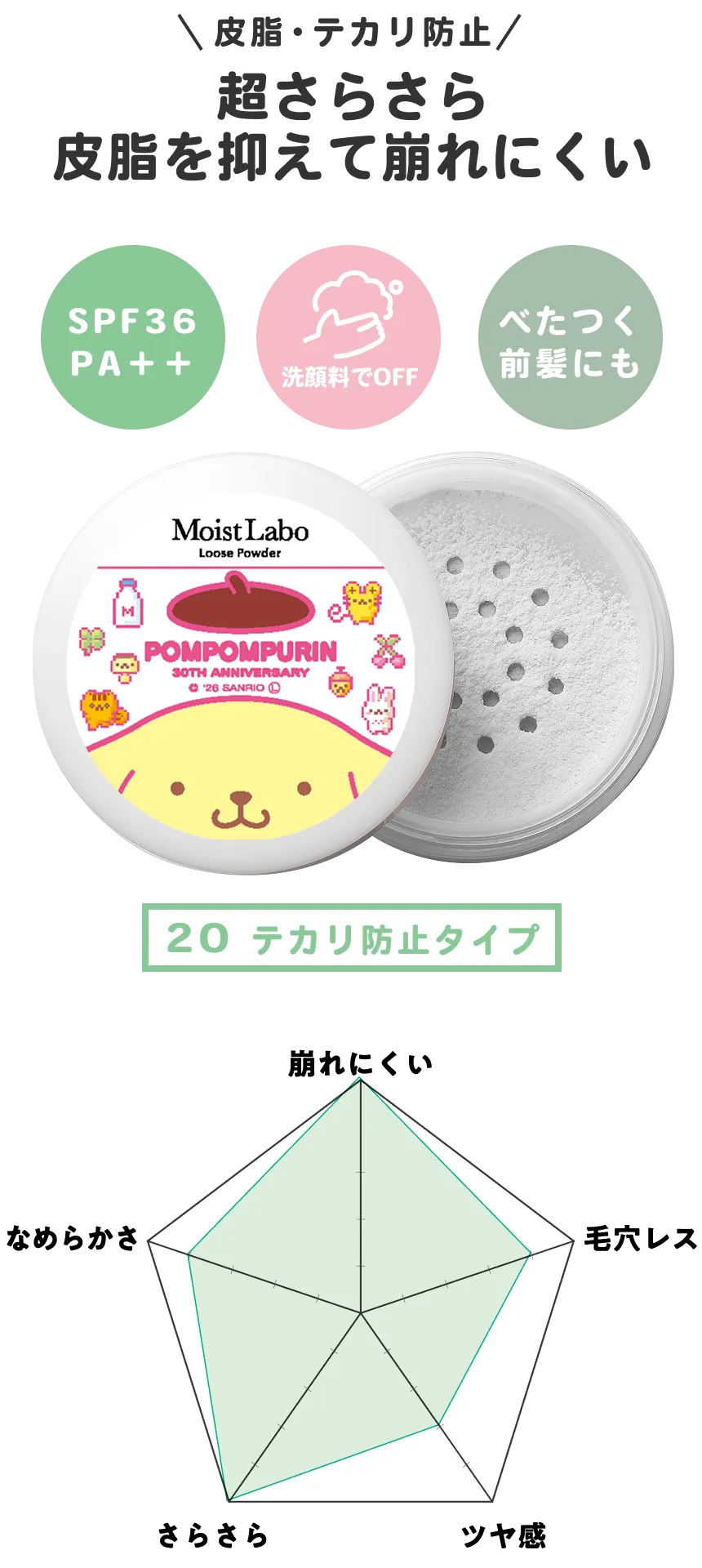 超さらさら皮脂を抑えて崩れにくい
