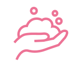 手に泡をのせたアイコン